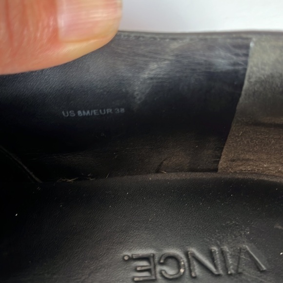 Vince Black Warner Zip-Front Platform Leather Slip on Sneakers Size 8 - Picture 9 of 9